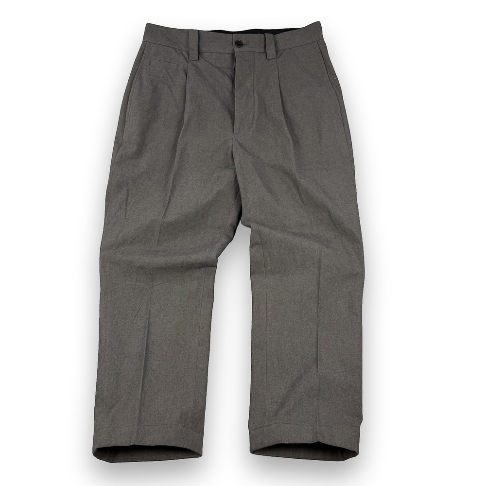 Margaret Howell Mens High Rise Cropped Pleated Cotton Pants M (34) Made in Italy